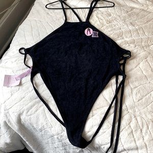 Savage X Fenty 70s style terrycloth body suit. NWT